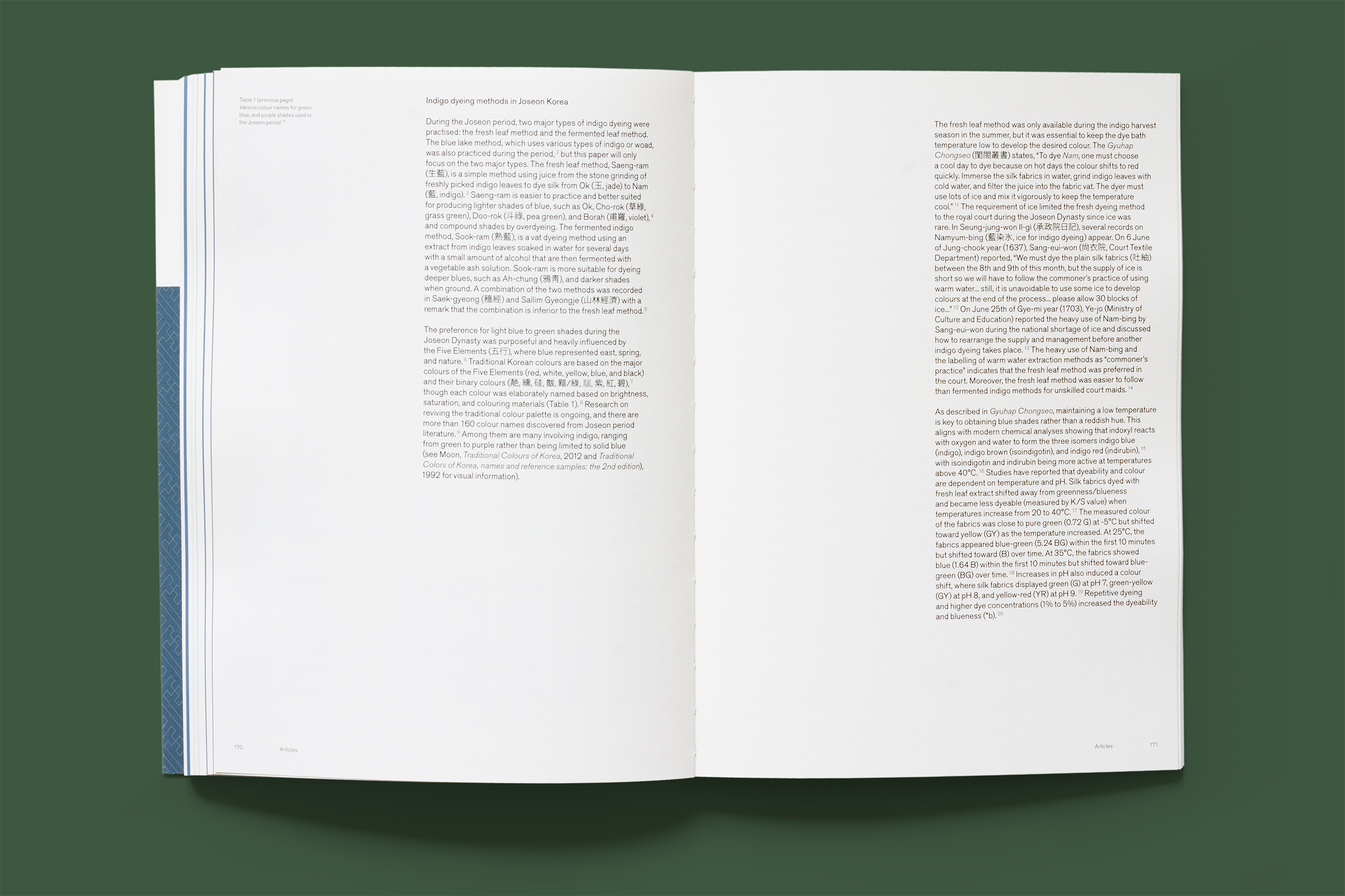 Top-down photo of an inside spread